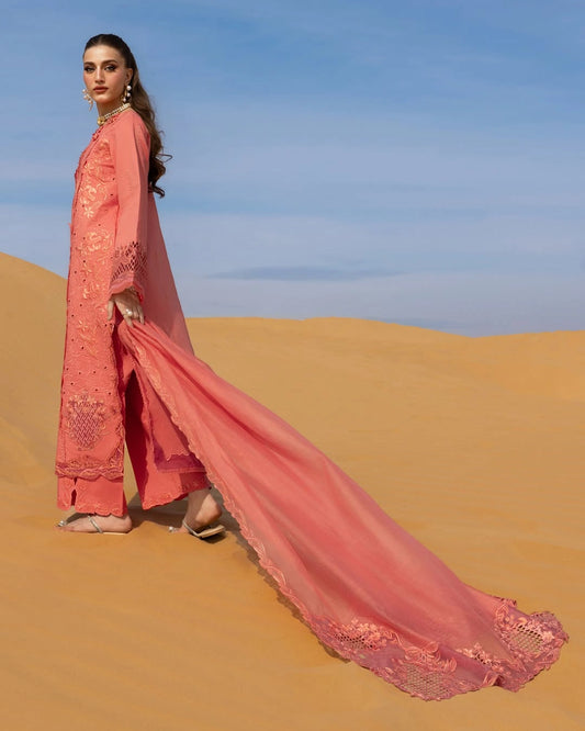 Rang Rasiya Premium Collection – Elnaz | Luxury Embroidered Lawn 3-Piece Suit