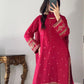 Luxury Viscose Embroidered 3PC Suit with Farshi Shalwar