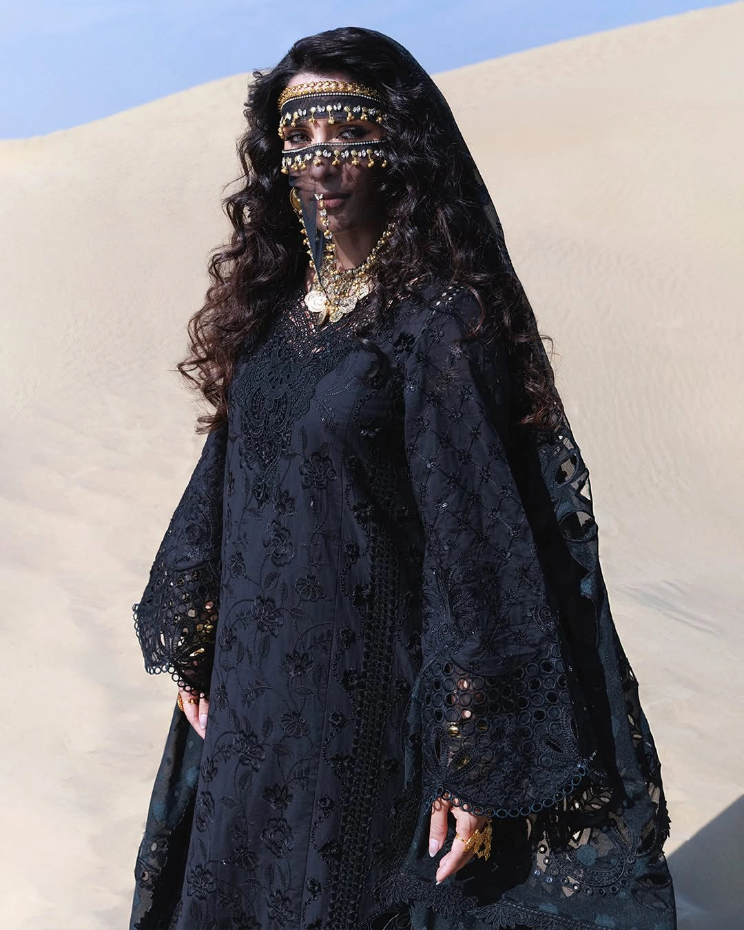 Nureh Aman – Ne-01 | Luxury Embroidered Lawn 3-Piece Suit