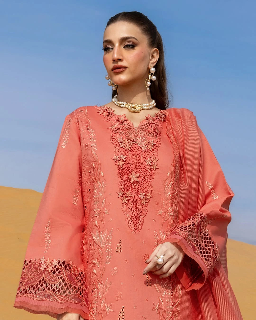 Rang Rasiya Premium Collection – Elnaz | Luxury Embroidered Lawn 3-Piece Suit