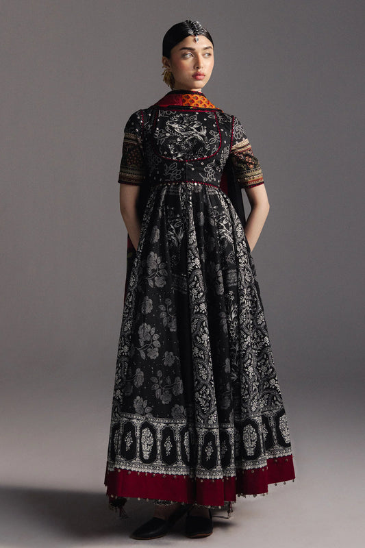 Anarkali by Zara Shahjahan Unstitched Digital Printed Pima Lawn Suit (Surkh Bahaar-D1)