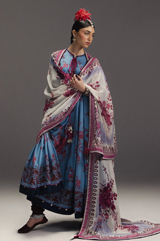 Anarkali by Zara Shahjahan Unstitched Digital Printed Pima Lawn Suit (Falak Ara-D2)