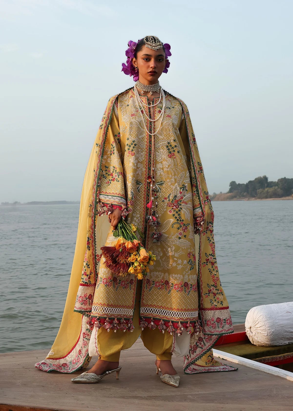 Hussain Rehar Luxury Lawn by Ochre – 3 Piece Unstitched Suit