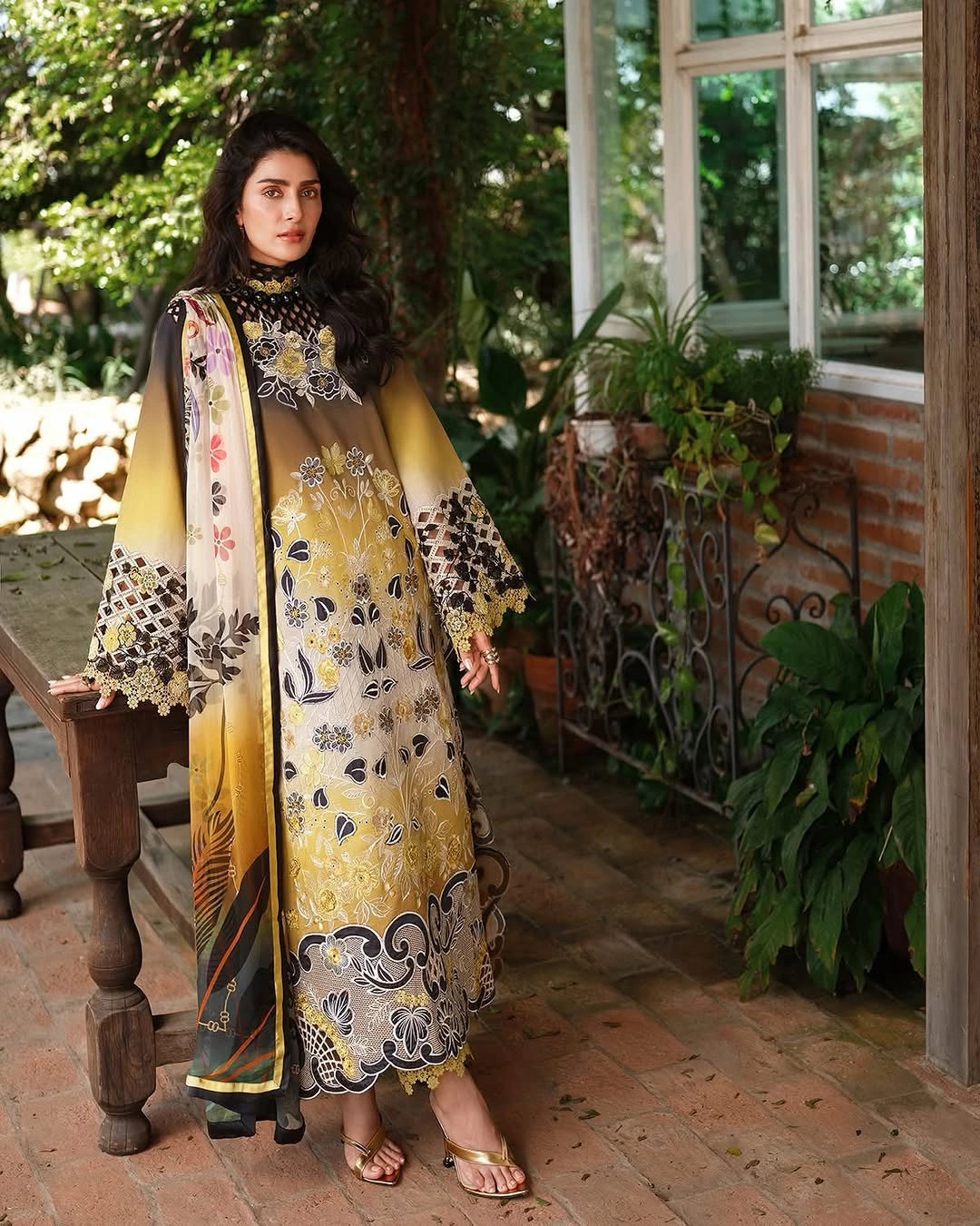 Mushq A Moi Luxury Lawn ’26 | Embroidered 3-Piece Unstitched Suit (Timeless Charm)