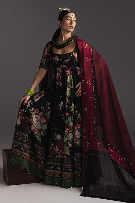 Anarkali by Zara Shahjahan Unstitched Digital Printed Pima Lawn Suit (Shehzadi-D5)