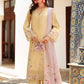 Iznik spring Butter Yellow Embroidered Lawn 3 Piece stitched Suit (SS-11)