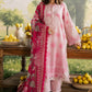 NUREH BLOOM Embroidered & Printed Doriya Lawn 3 Piece Unstitched Suit (BL-13)