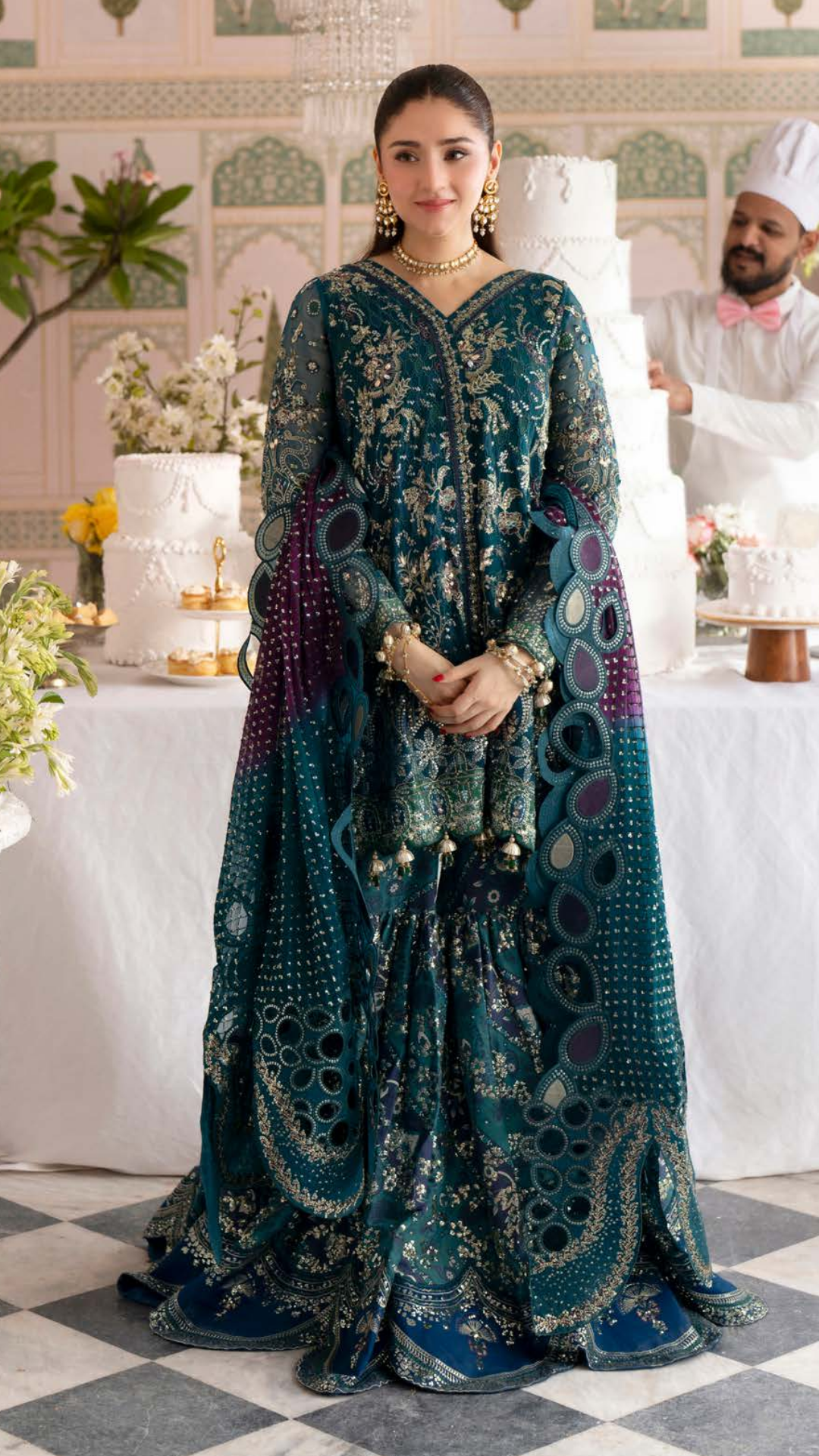 Nureh Jhoomro Embroidered Unstitched 3 peice Luxury Formals suite 2026 (NL-94)