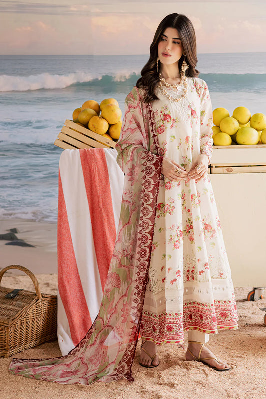 Nureh Embroidered & Printed Lawn paired Stitched 3 Piece Suit (NP-767)