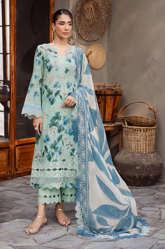 Signature Prints By Nurèh – Printed Lawn 3 Piece Unstitched Suit with Chiffon Dupatta (SP-161)