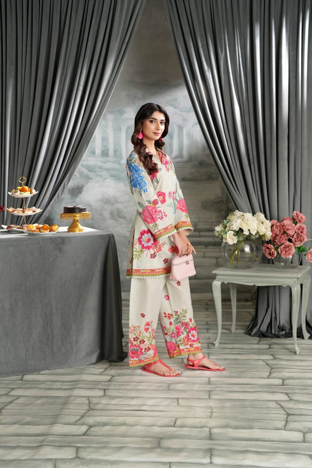 REGALIA Lawn RTW Printed Co-Ord Set – 2 Piece | CB1-1