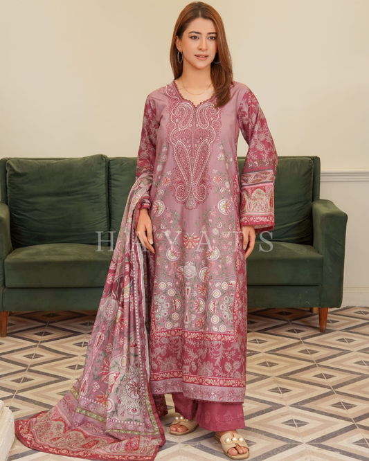 Hayat Luxury Printed 3 Piece Stitched Suit