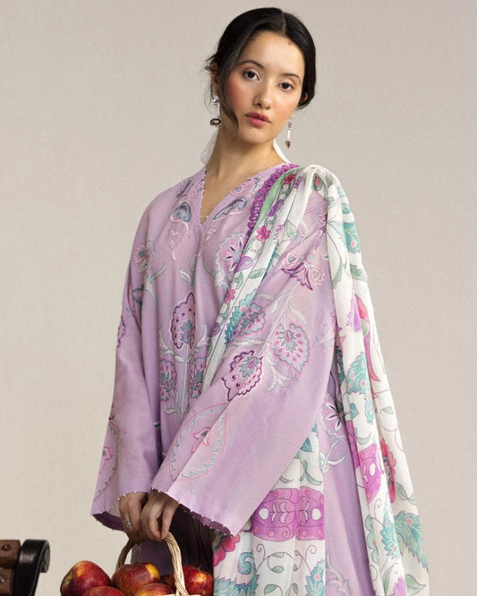 Coco By Zara Shahjahan Embroidered Lawn 3-Piece Unstitched Suit (Sia-4A)
