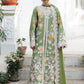 Afrozeh SERELITH 3-Piece Unstitched Lawn Suit | Olive-Green Floral Embroidered Shirt with Matching Dupatta