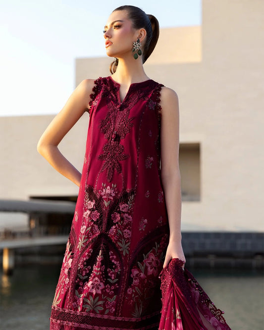 MARIA B LUXURY 3 Piece Embroidered Lawn Suit (Unstitched)