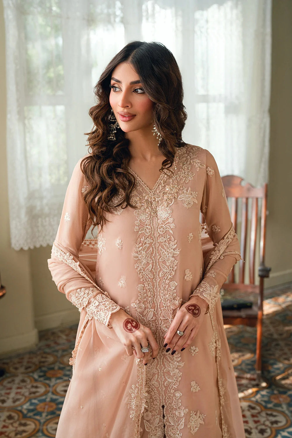Azure Ensembles '26 - Premium 3 Piece Unstitched Suit (Cosmic Blush)