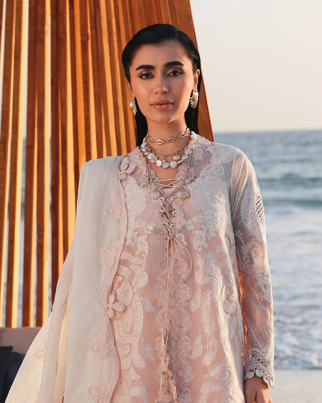 Qalamkar 3-Piece Chikankari Embroidered Luxury Lawn Suit (Unstitched) SA #06