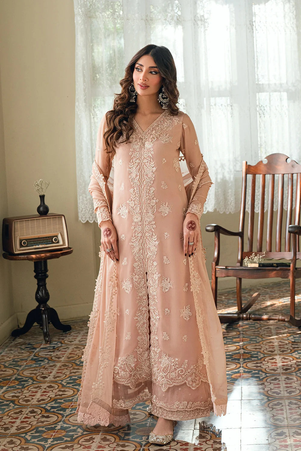 Azure Ensembles '26 - Premium 3 Piece Unstitched Suit (Cosmic Blush)
