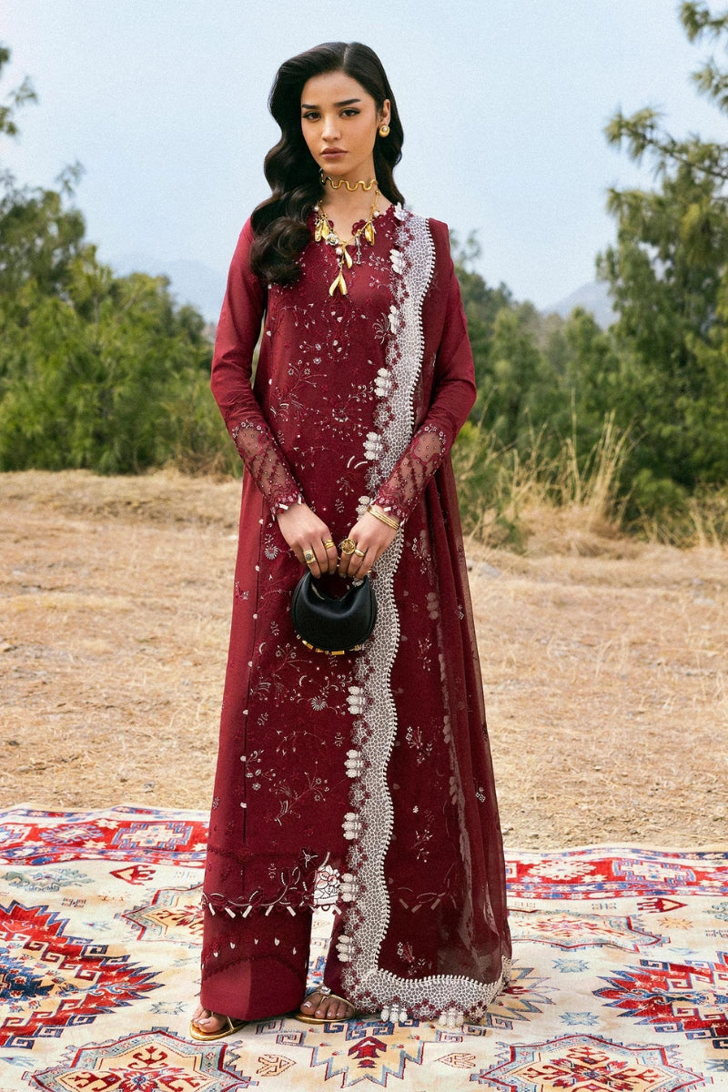 Qalamkar Qlinekari Inlays – Chikankari Embroidered Lawn Ready to Wear (DC #06)