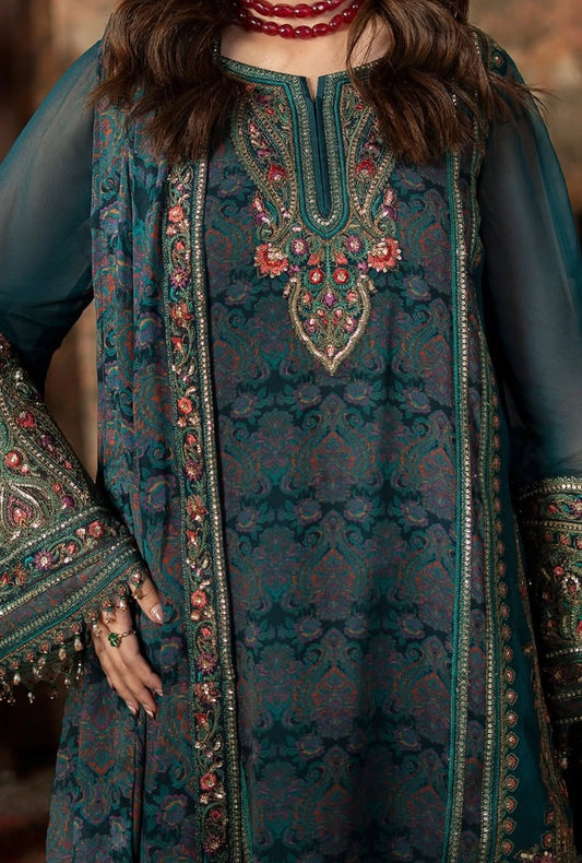 Vasal by Charizma | Premium Embroidered Formal Chiffon 4-Piece Suit with Pure Chiffon Dupatta - VSL6-07