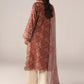 Iznik spring summer Rust Embroidered Lawn 3 Piece stitched Suit (SS-02)