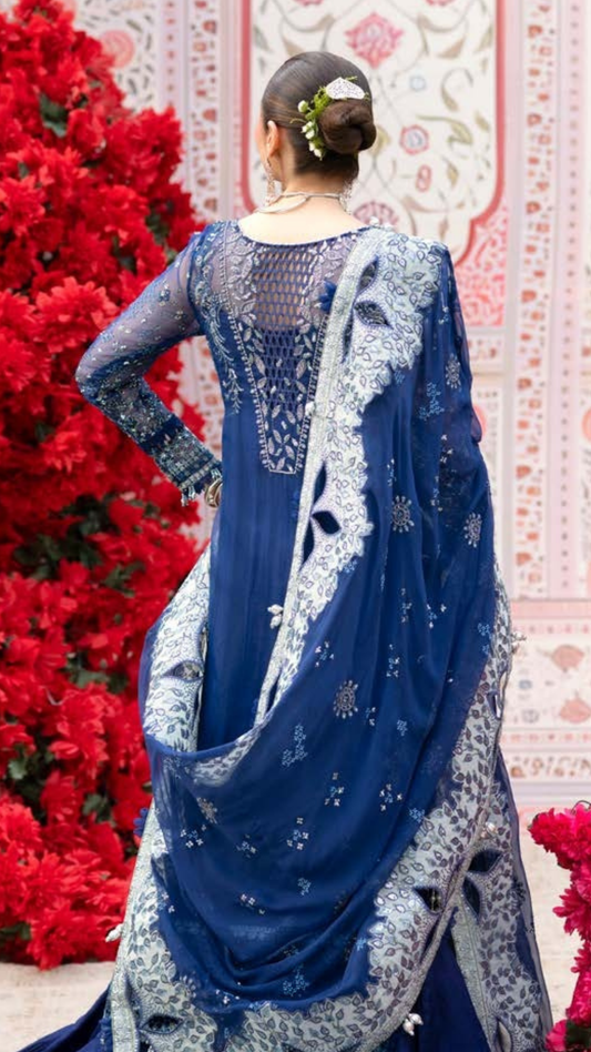 Nureh Jhoomro Embroidered Unstitched 3 peice Luxury Formals suite 2026 (NL-99)