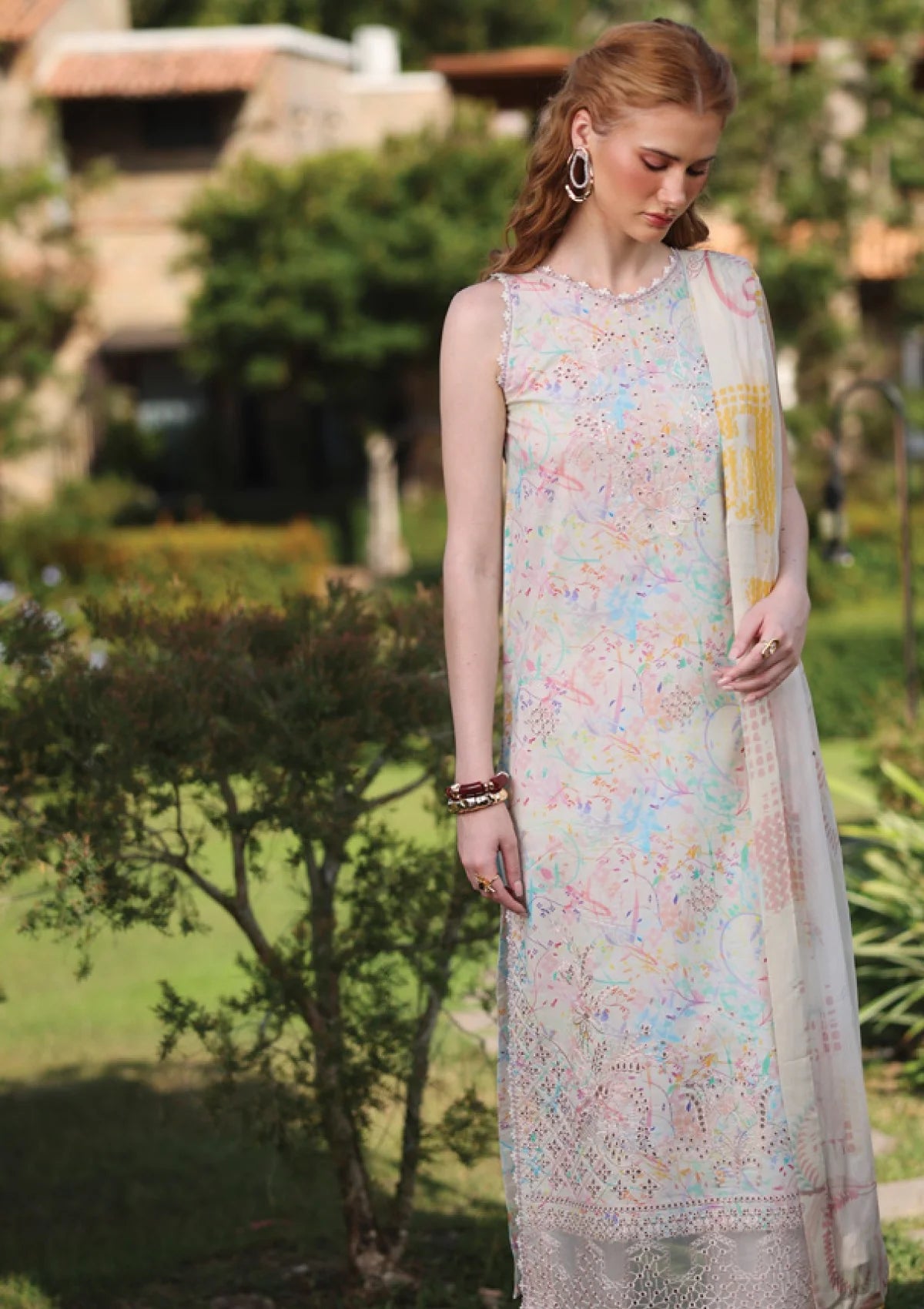 PrintKaari By Raaya Embroidered 3 Piece Stitched Suit (Marvelle)