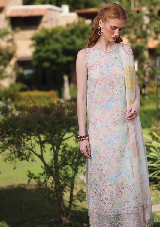 PrintKaari By Raaya Embroidered 3 Piece Stitched Suit (Marvelle)
