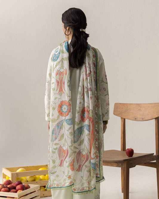 Coco By Zara Shahjahan Embroidered Lawn 3-Piece Unstitched Suit (Sia-4B)