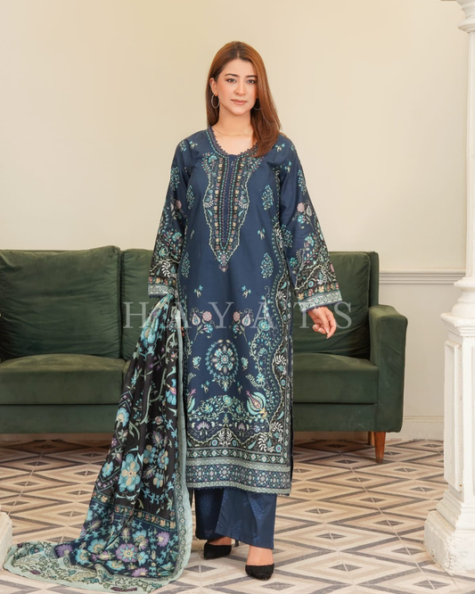 Hayat Luxury Printed 3 Piece Stitched Suit