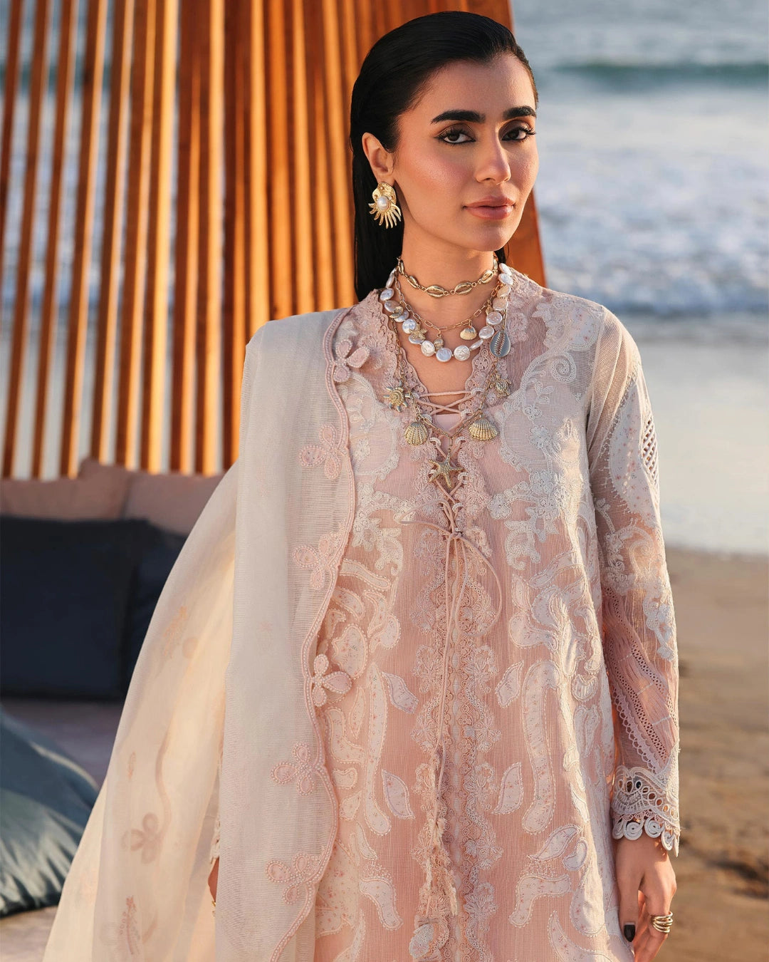 Qalamkar 3-Piece Chikankari Embroidered Luxury Lawn Suit (Unstitched) SA #06