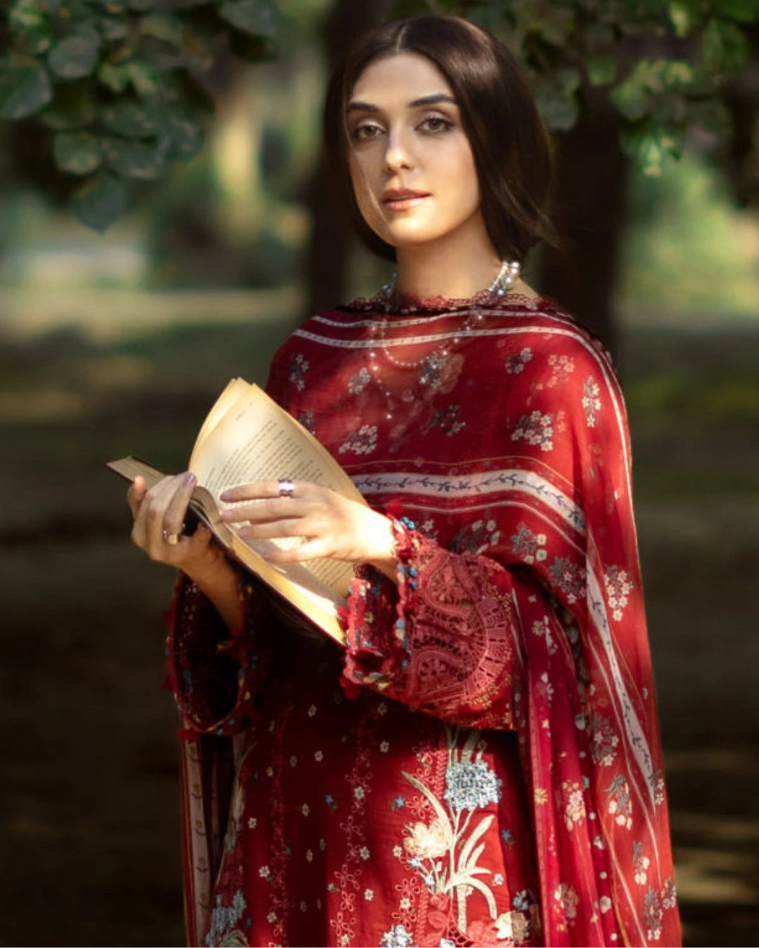 ELAF PREMIUM - Chikankari - Prints Collection with Chiffon (unstitched)