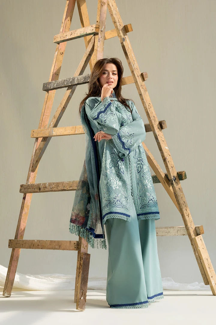 Sobia Nazir VITAL Embroidered 3 Piece Unstitched Lawn Suit (V-12B)
