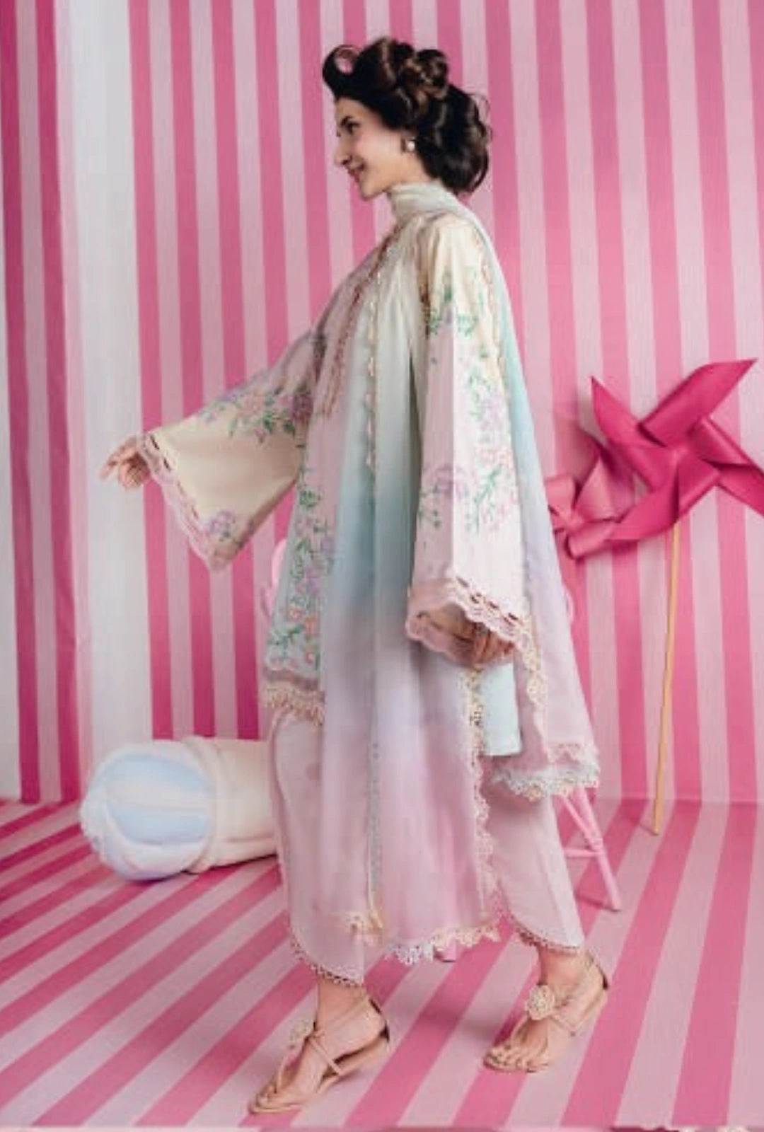 MariaB MBasics Printed & Embroidered Lawn Unstitched 3 Piece Suit (unstitched)