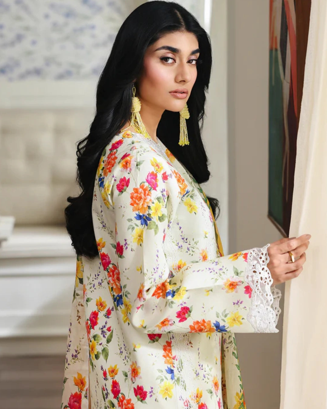 NISSA Floral Symphony – Embroidered & Printed Lawn Suit by Rajbari (Unstitched) 06