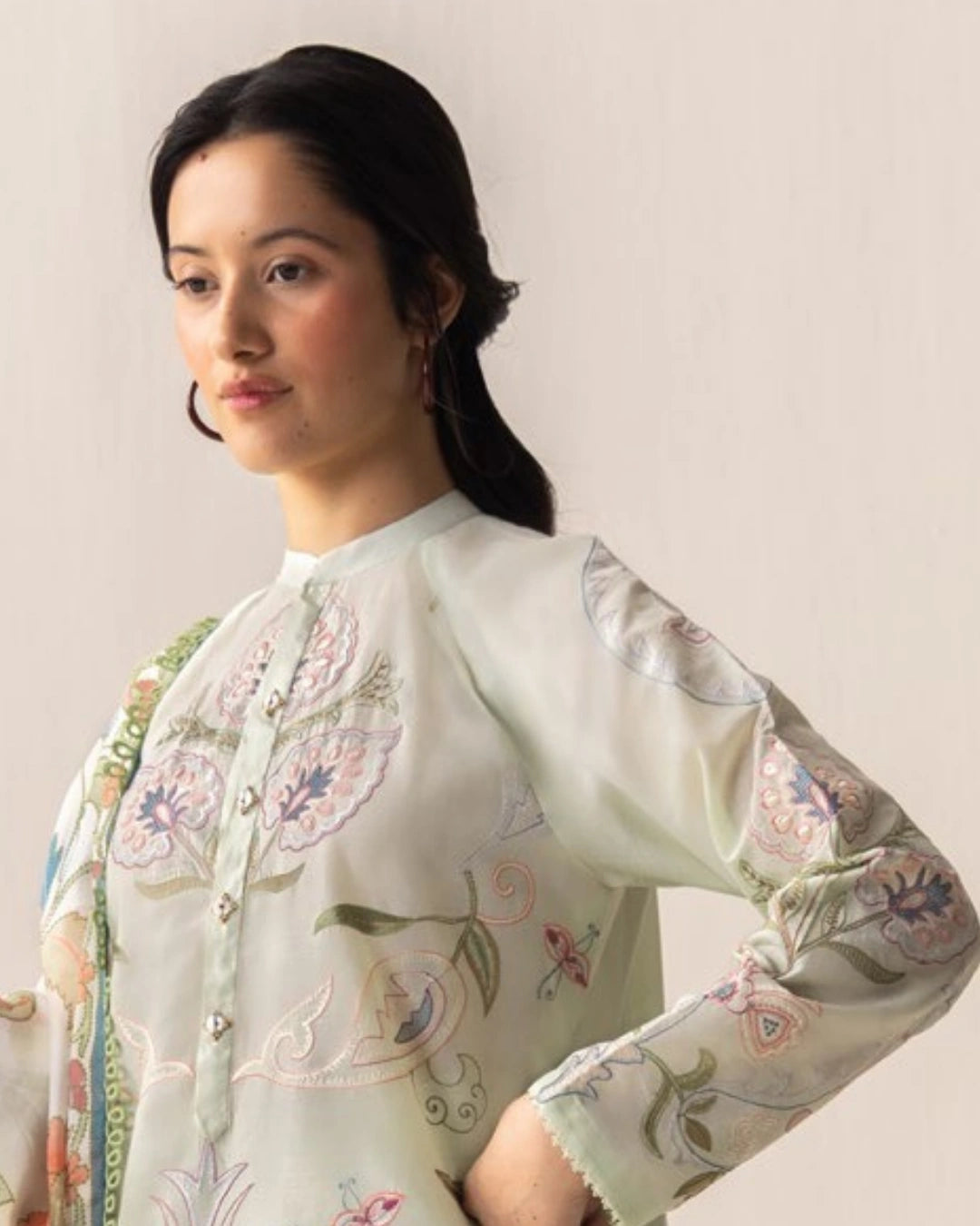 Coco By Zara Shahjahan Embroidered Lawn 3-Piece Unstitched Suit (Sia-4B)