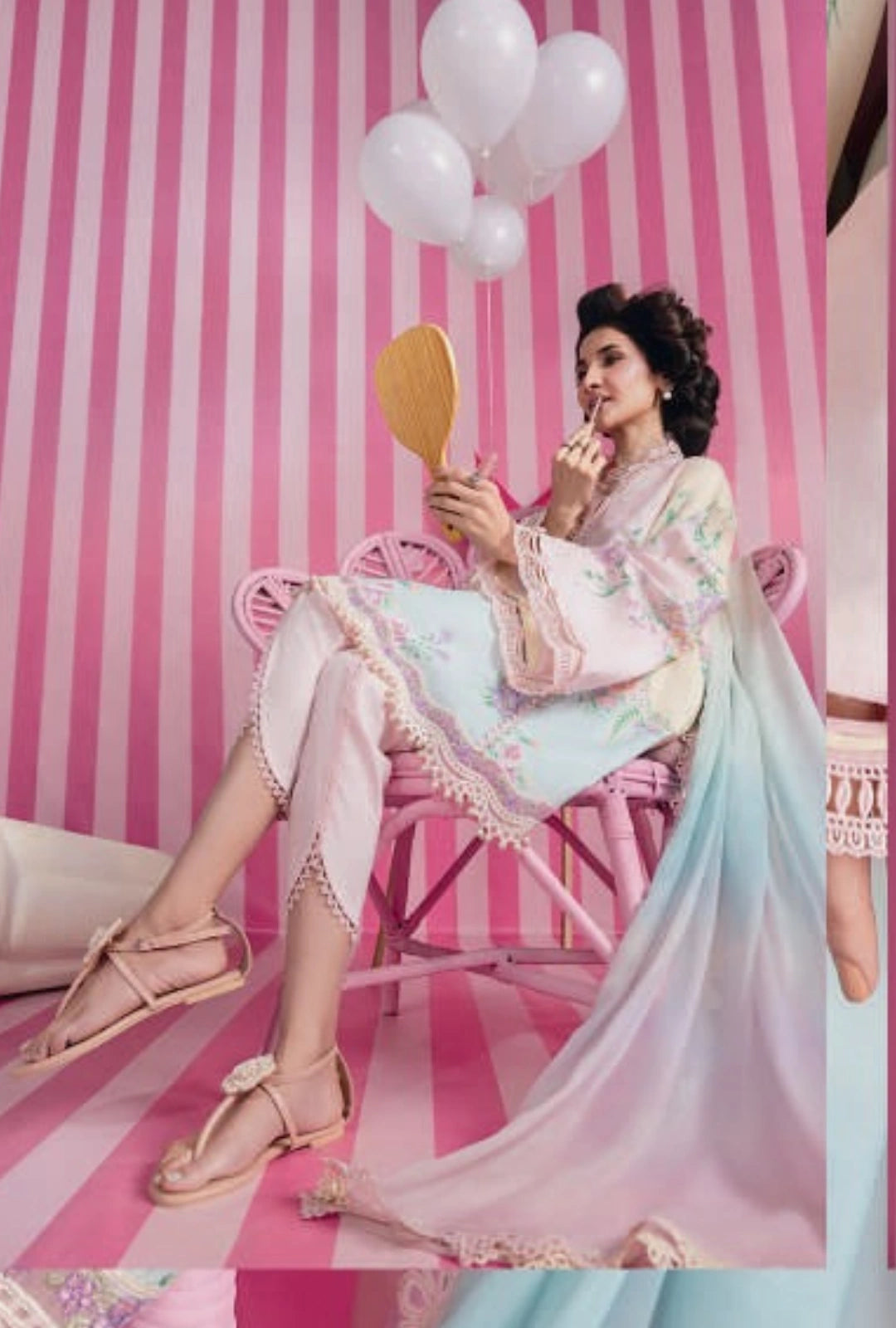 MariaB MBasics Printed & Embroidered Lawn Unstitched 3 Piece Suit (unstitched)