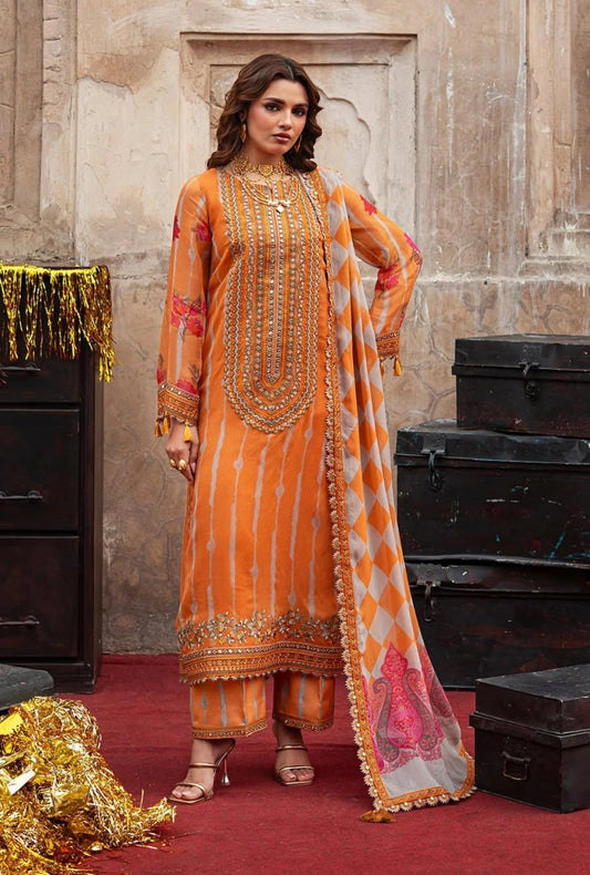 Vasal by Charizma | Premium Embroidered Formal Chiffon 4-Piece Suit with Pure Chiffon Dupatta - VSL6-08