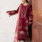 Hussain Rehar by Zun - Embroidered Lawn 3 Piece Unstitched Suit – Maroon (Kestane)