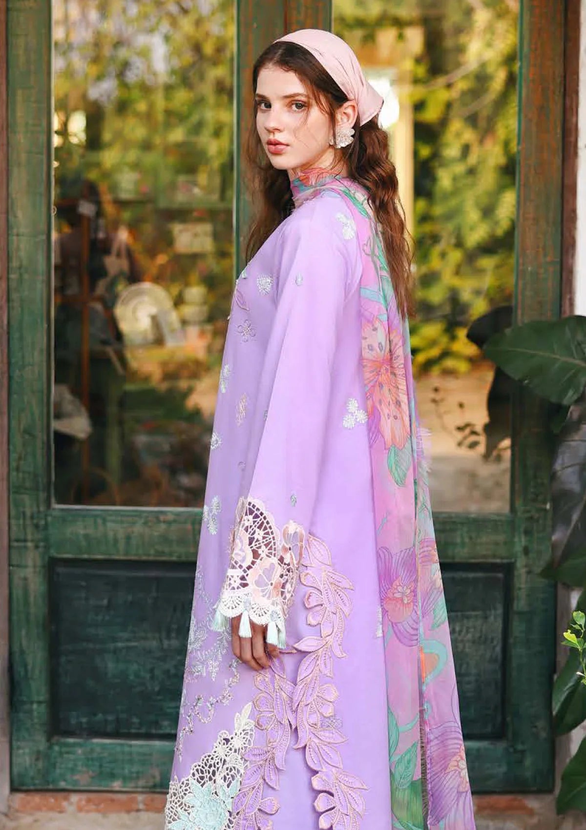 Hemline By Mushq - Secret Garden 26 Unstitched Suit (Dewspell)