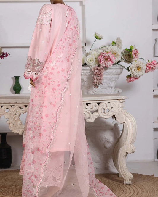 HZ Muse-Embroidered 3 Piece Outfit Stitched Suite CHERRY BLOSSOM (CSE-3P-215)