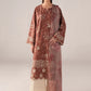 Iznik spring summer Rust Embroidered Lawn 3 Piece stitched Suit (SS-02)