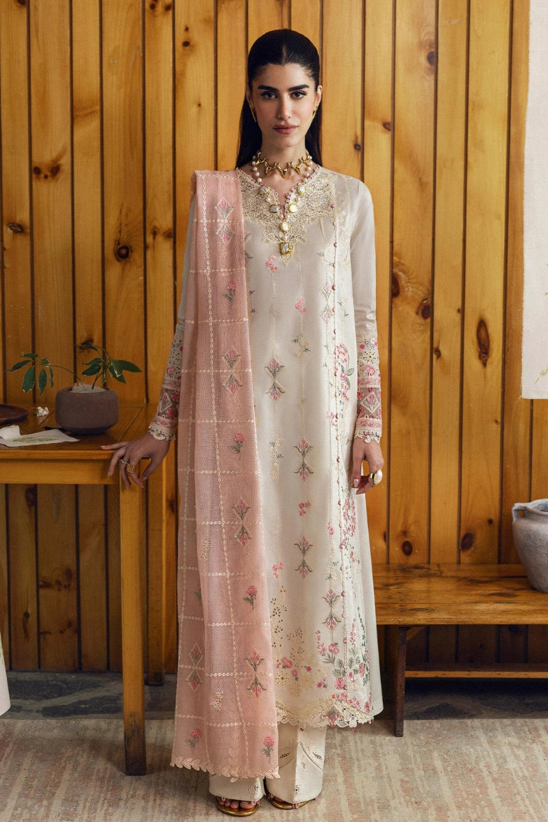 Qalamkar Qlinekari Inlays – Chikankari Embroidered Lawn Ready to Wear (DC #07)