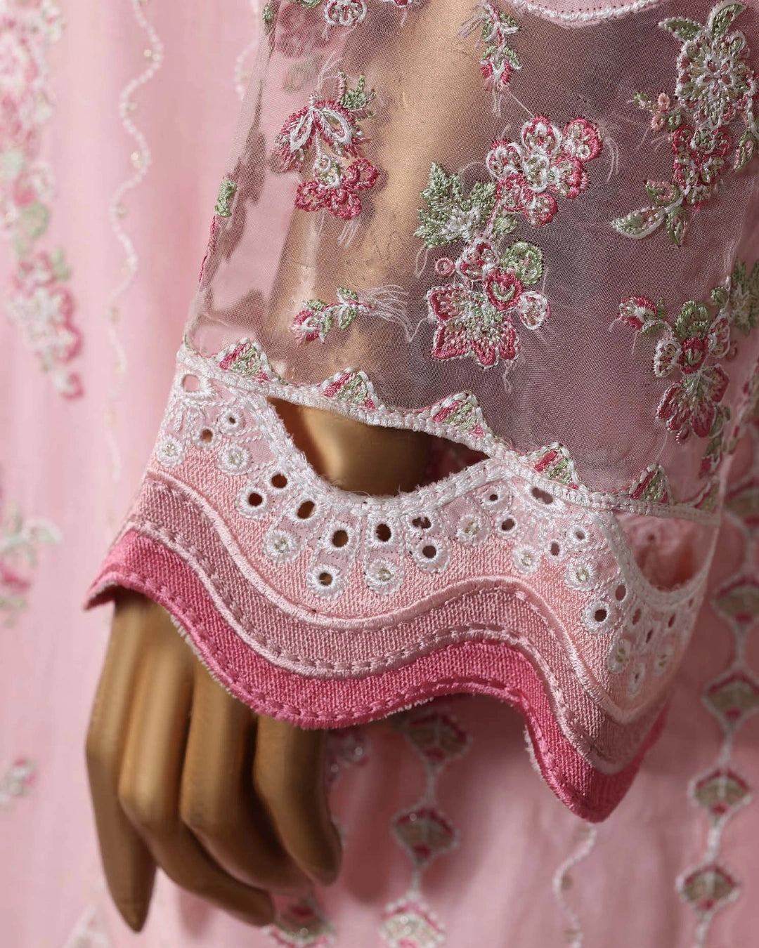 HZ Muse-Embroidered 3 Piece Outfit Stitched Suite CHERRY BLOSSOM (CSE-3P-215)