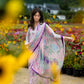 Peony Glow – Chikan Embroidered Lawn with Silk Dupatta
