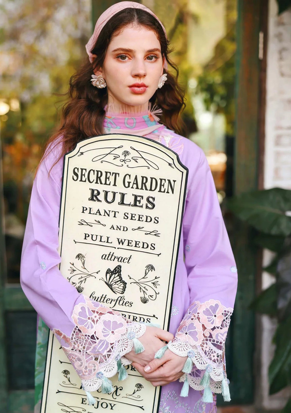 Hemline By Mushq - Secret Garden 26 Unstitched Suit (Dewspell)
