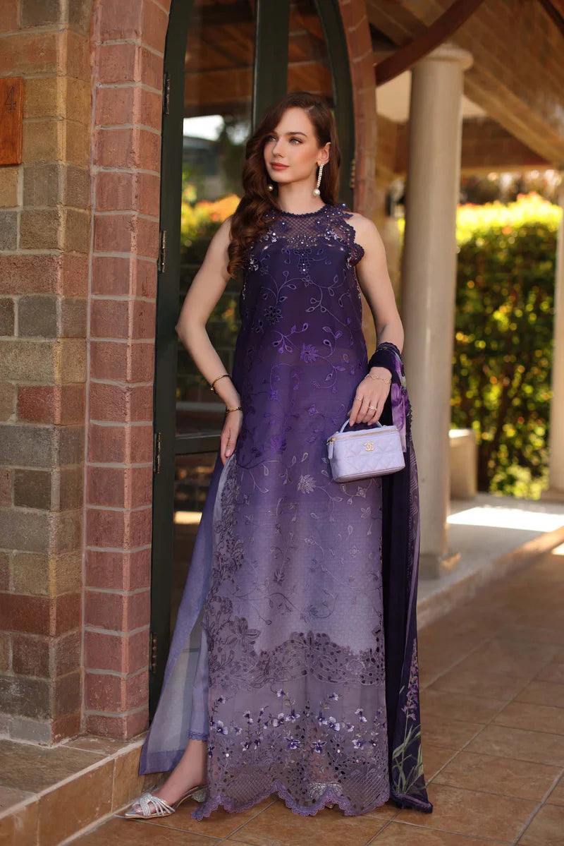 NOOR Luxury Lawn 3PC – Eid Special Handwork Schiffli Laserkari Suit (Unstitched) D4A-Seraphine