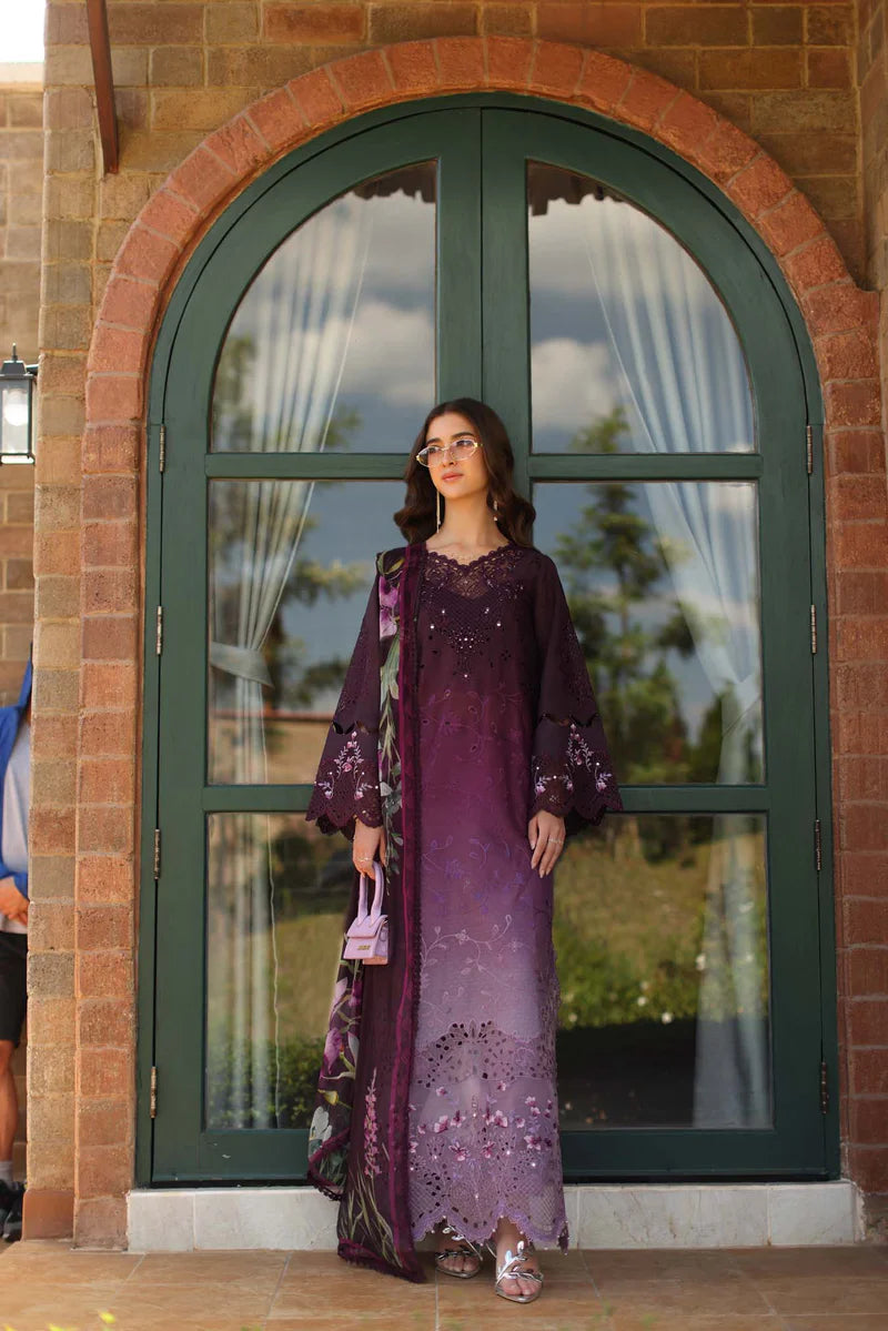 NOOR Luxury Lawn 3PC – Eid Special Handwork Schiffli Laserkari Suit (Unstitched) D4 - B - Seraphine