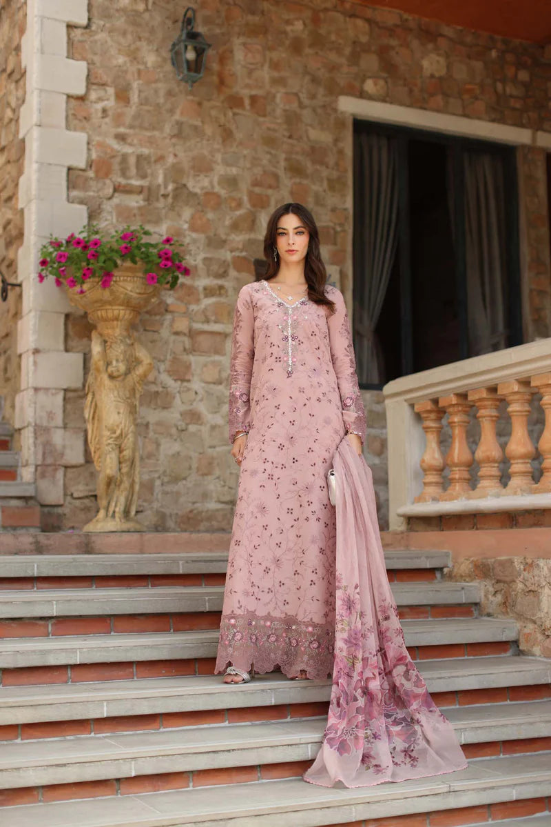 NOOR Luxury Lawn 3PC – Eid Special Handwork Schiffli Laserkari Suit (Unstitched) D1B-Sorina