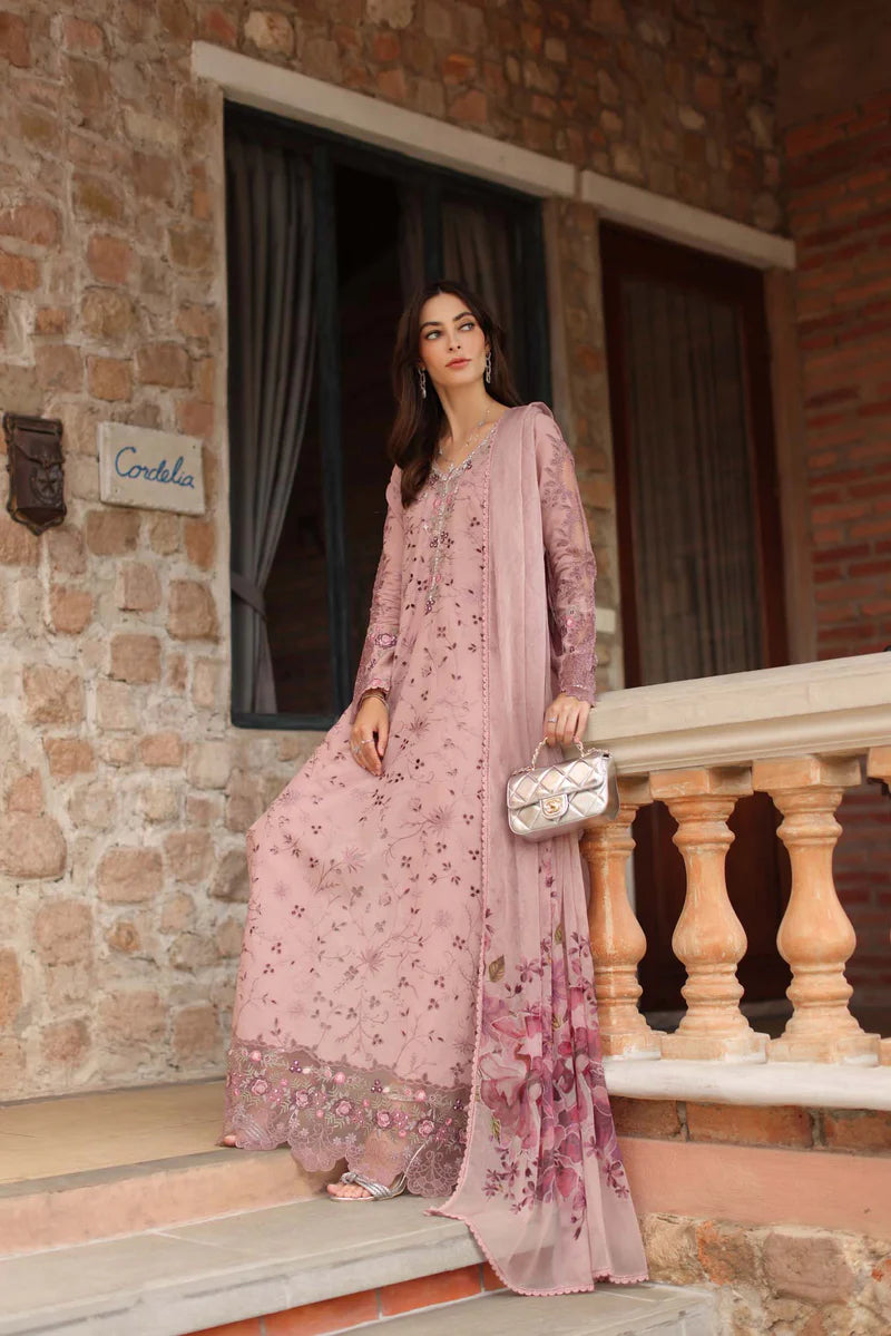 NOOR Luxury Lawn 3PC – Eid Special Handwork Schiffli Laserkari Suit (Unstitched) D1B-Sorina